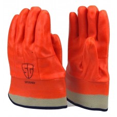 Safety Orange PVC Coated Gloves waterproof